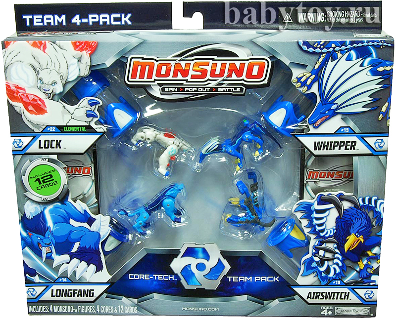 Monsuno    4  (Combat 4-Packs) - Lock, Longfang, Whipper, Airswitch